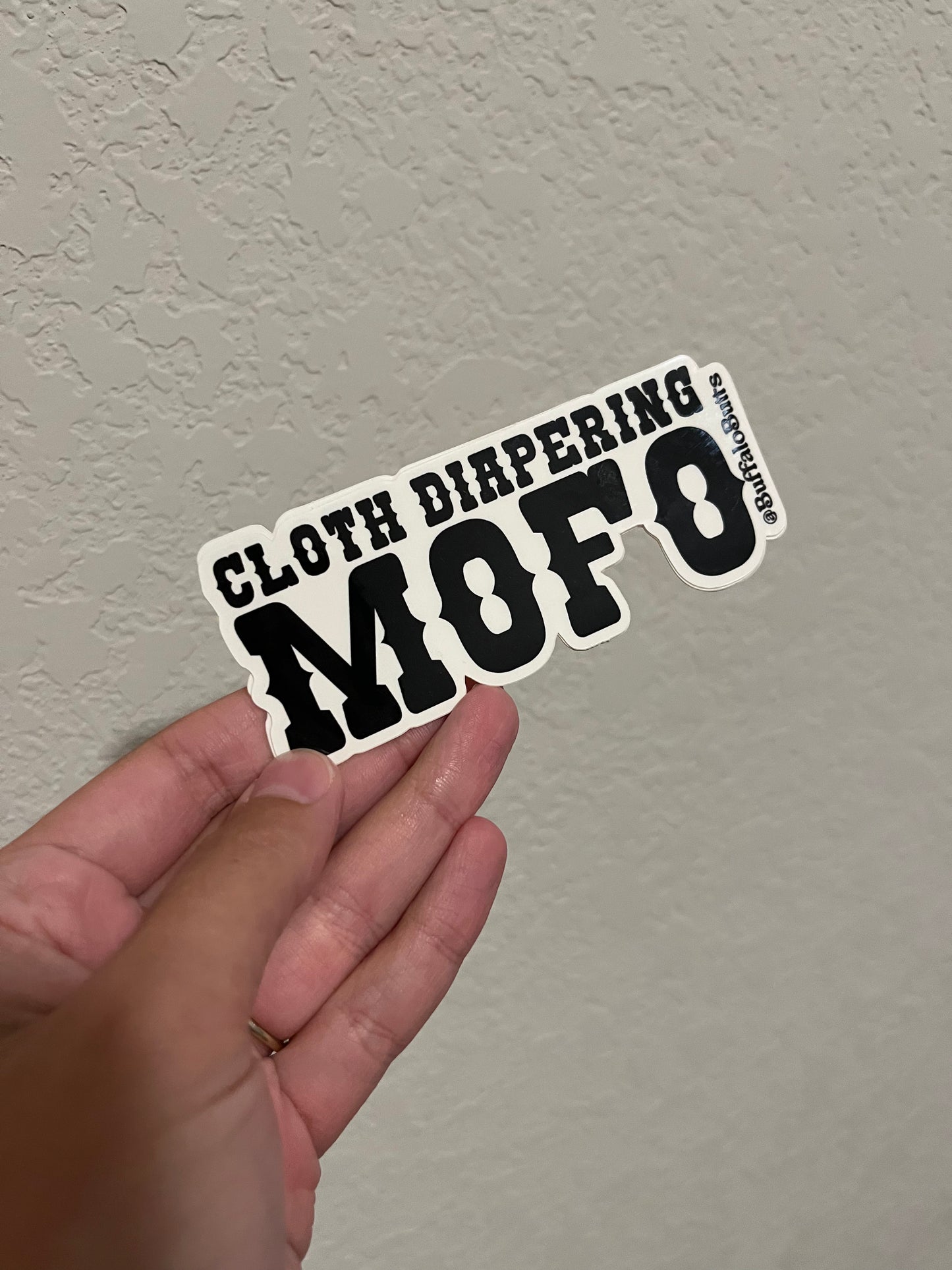 Cloth Diapering MOFO Vinyl Sticker