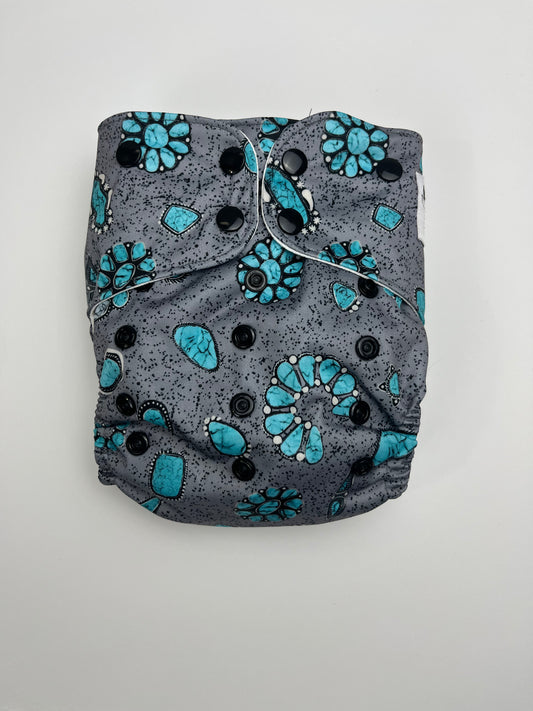 Turquoise Pocket Diaper